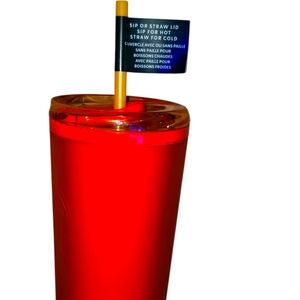 Red Tumbler with Sip Lid